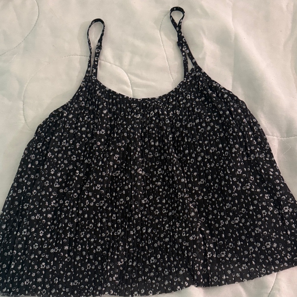 Hollister Black Floral Camisole Top